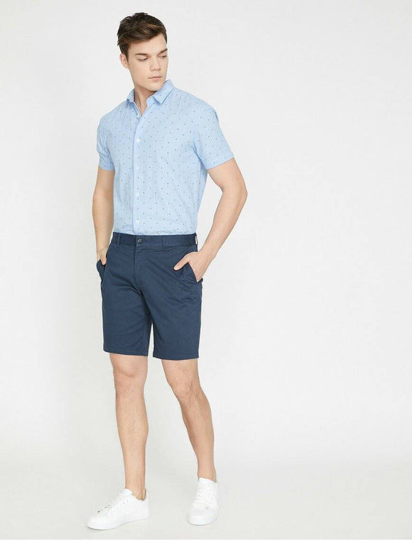 9996 Navy Pocket Detailed Short