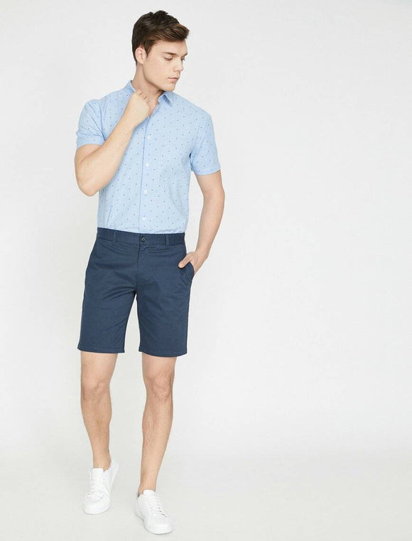 9996 Navy Pocket Detailed Short