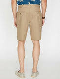 9999 Beige Pocket Detailed Short