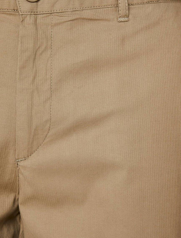9999 Beige Pocket Detailed Short
