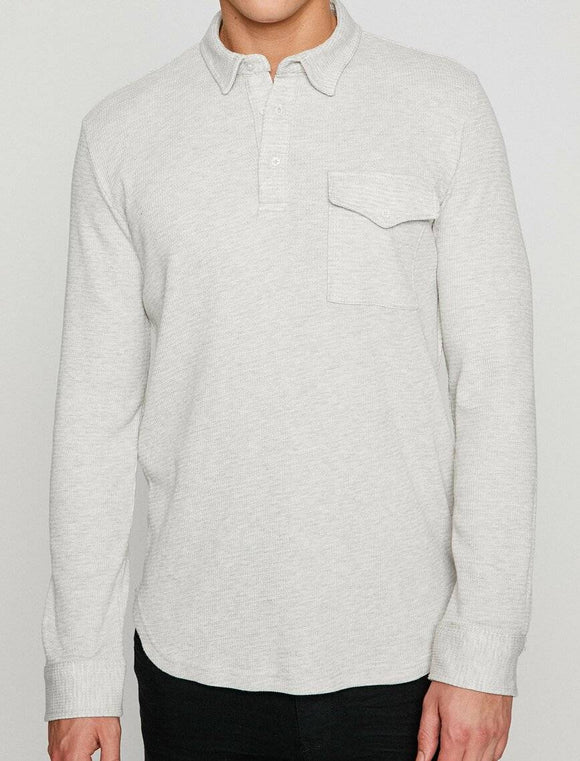 10184 Grey Polo Neck T-Shirt