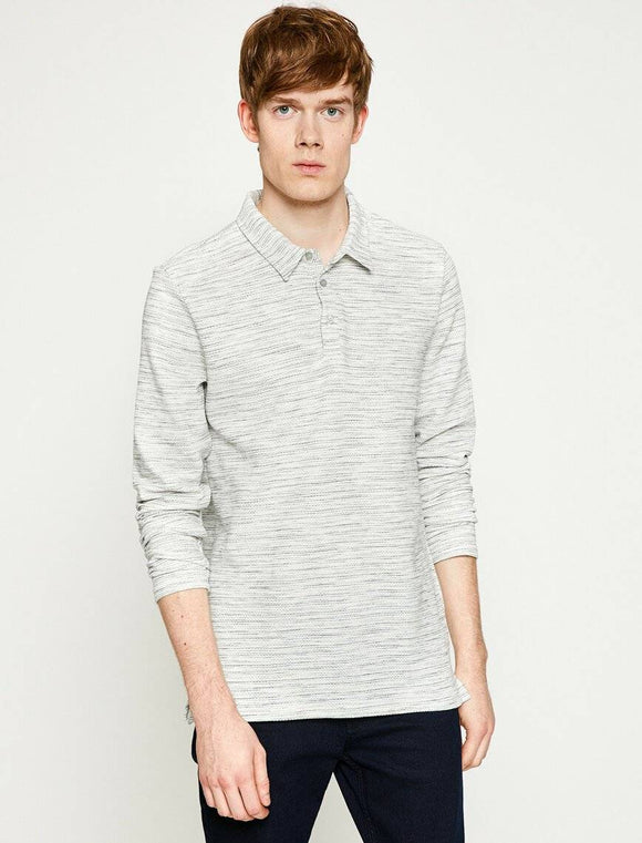 10335 Grey Polo Neck T-Shirt