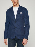 10810 Blue Pocket Detailed Blazer