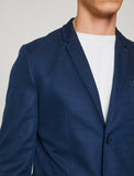10810 Blue Pocket Detailed Blazer