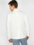 10811 White Linen Blazer