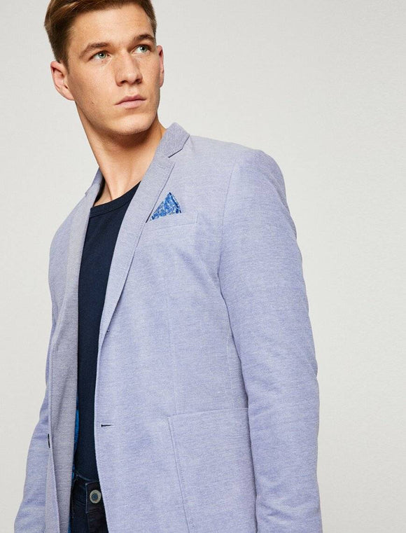 10819 Blue Plain Blazer