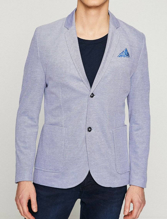10819 Blue Plain Blazer