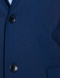 10822 Navy Plain Classic Collar Blazer