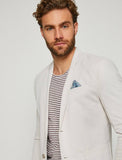 10830 Beige Button Detailed Blazer