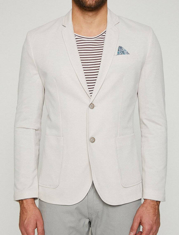 10830 Beige Button Detailed Blazer