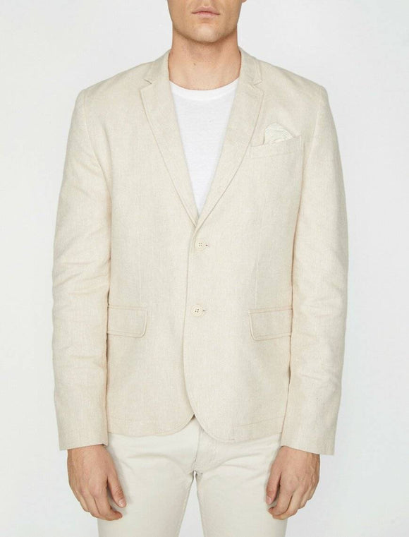 10834 Beige Linen Blazer