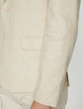 10834 Beige Linen Blazer