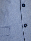 10836 Blue Self Patterned Blazer