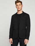 10840 Black Button Detailed Blazer