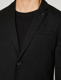 10840 Black Button Detailed Blazer