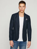 10845 Navy Self Patterned Blazer