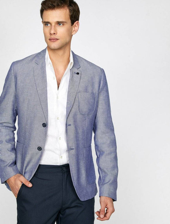 10846 Blue Striped Blazer
