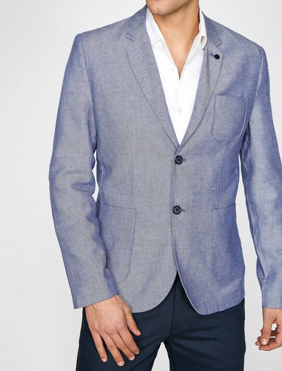 10846 Blue Striped Blazer
