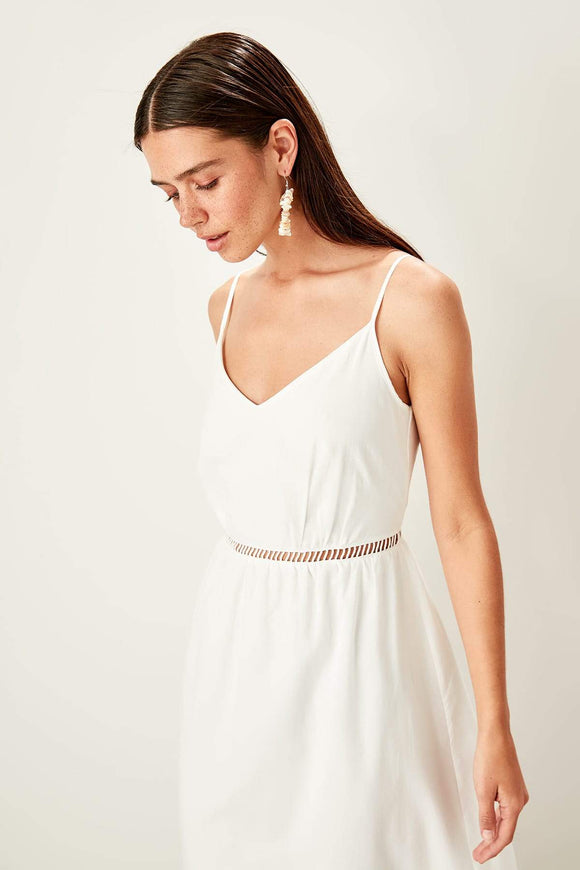 11666 Off-White Strap Dress