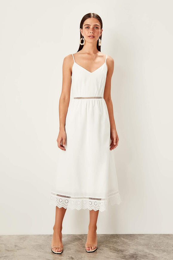 11666 Off-White Strap Dress