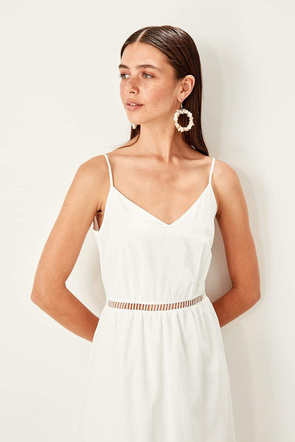 11666 Off-White Strap Dress