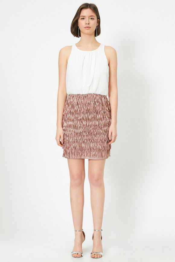 20498b Multi Colour Tasseled Skirt Dress