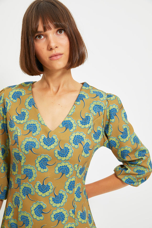 20519b Multi Colour Floral Mini Dress