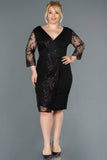 17931 Black Sheer Sleeve Embroidered Tulle Overlay Dress