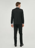 18864 Black Regular Fit Water Resistant Nano Plain Suit