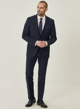 18756 Navy Blue Slim Fit Cordura Plain Suit