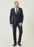 18756 Navy Blue Slim Fit Cordura Plain Suit
