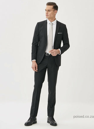 29819 Black Plain Extra Slim Fit Suit