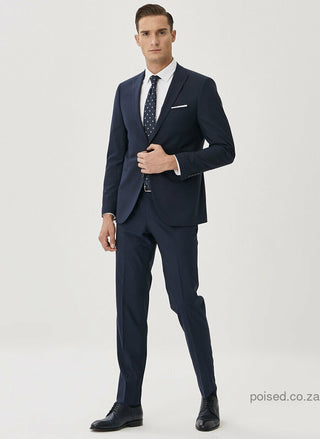 29814 Navy Blue Plain Classic Suit