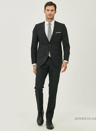 29813 Black Plain Classic Suit