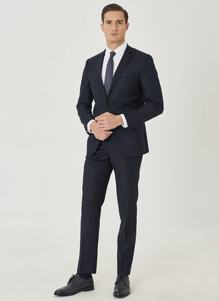 20451b Navy Blue Plain Suit For Men