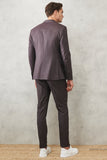 29998 Claret Red Extra Slim Fit Patterned Suit