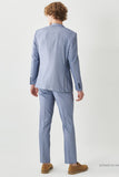 30000 Navy Blue-White Extra Slim Fit Suit