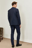 29994 Navy Blue Slim Fit Striped Suit