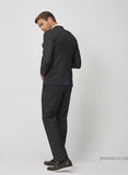 29817 Black Plain Waistcoat Suit