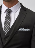 18832 Black Slim Fit Water Resistant 3 Piece Suit