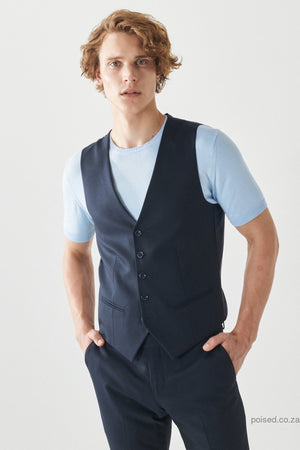 29999 Navy Blue Extra Slim Fit Waistcoat Suits