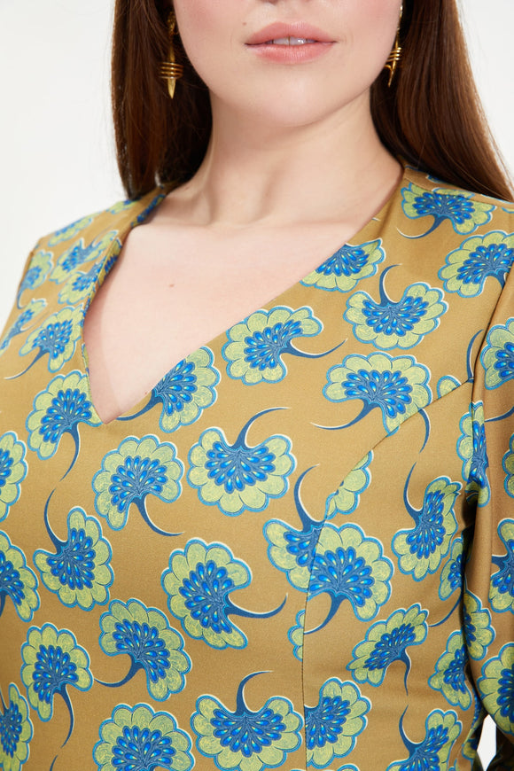 20519b Multi Colour Floral Mini Dress