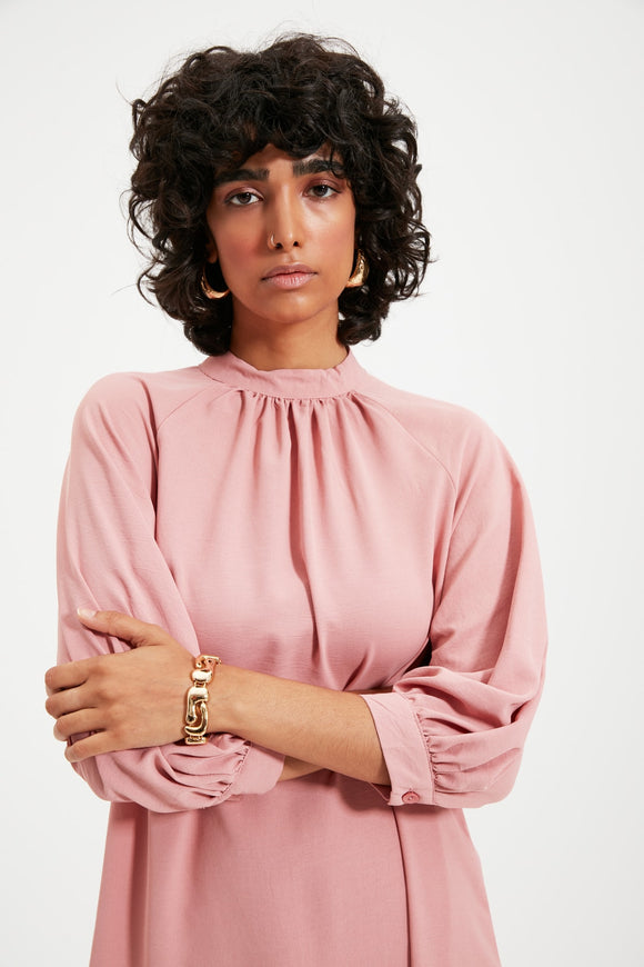 20507 Dusty Pink Midi Dress