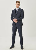 20379 Anthracite Patterned 3 Piece Suit