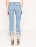 2944039 Light Blue Tassel Slim Fit Jeans
