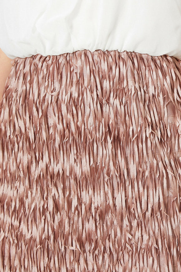 20498b Multi Colour Tasseled Skirt Dress