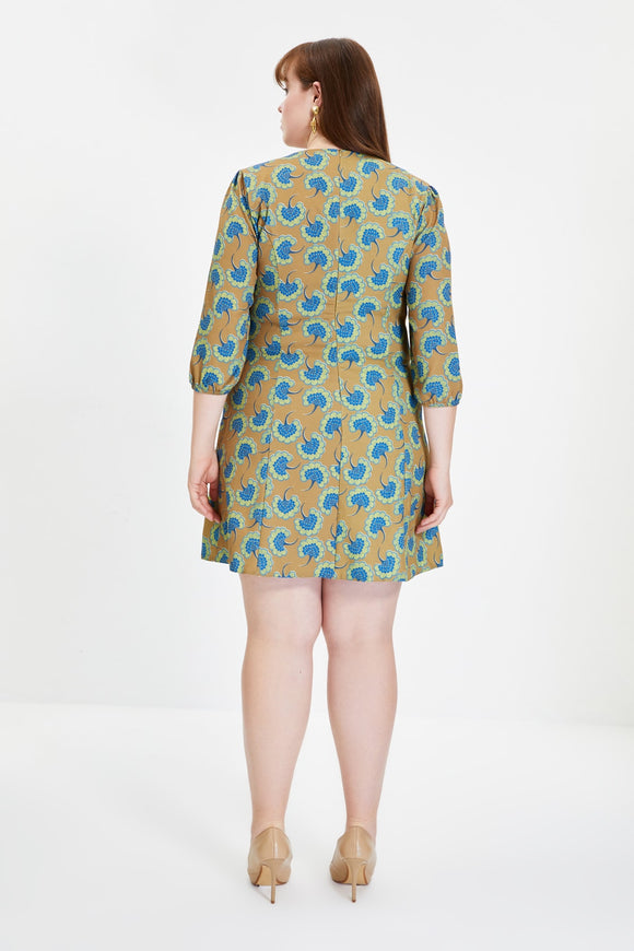 20519b Multi Colour Floral Mini Dress