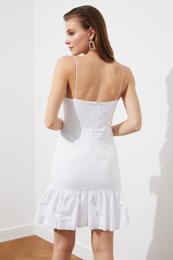 20496b Ecru Cutout Strap Dress