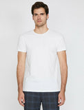 10595b White Crew Neck T-Shirt