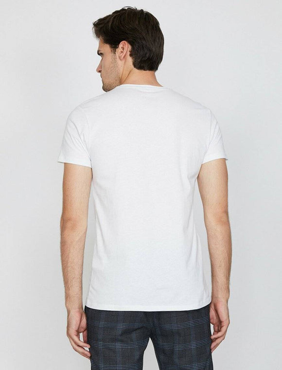 10595b White Crew Neck T-Shirt